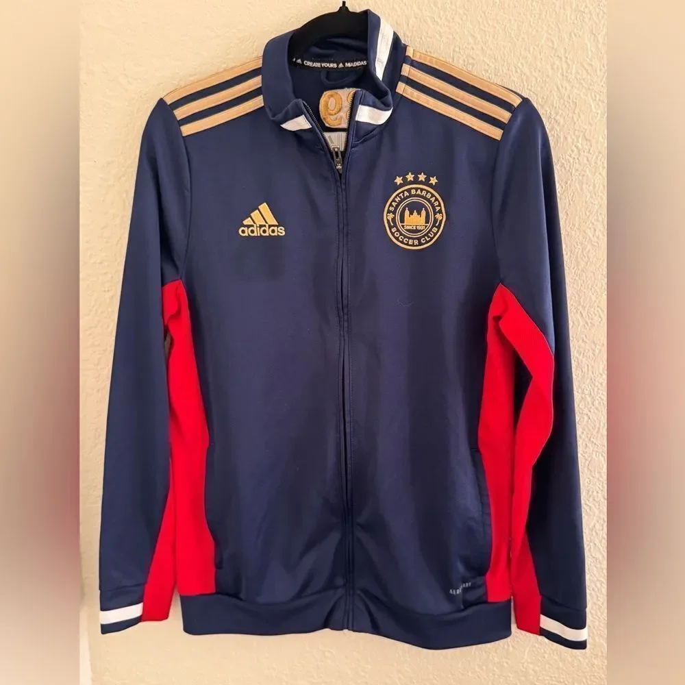 Adidas Navy and Red Track Jacket